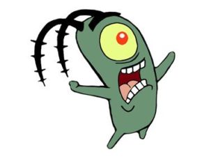 Picture of plankton from the SpongeBob cartoon